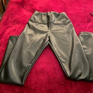 Vegan leather leggings